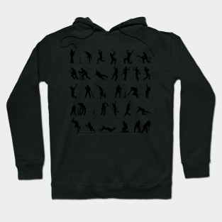 Cricket Poses Stickers Hoodie